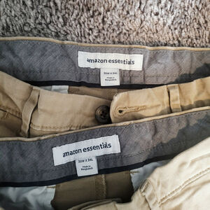 Amazon Essentials Men's Chinos in Tan and Beige